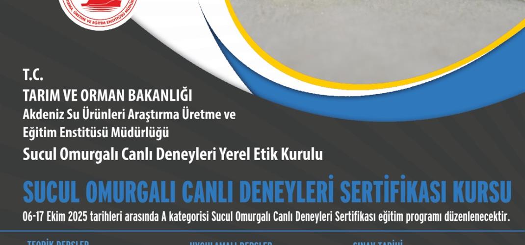 Applications for the Aquatic Vertebrate Experiments Certificate Course are now open