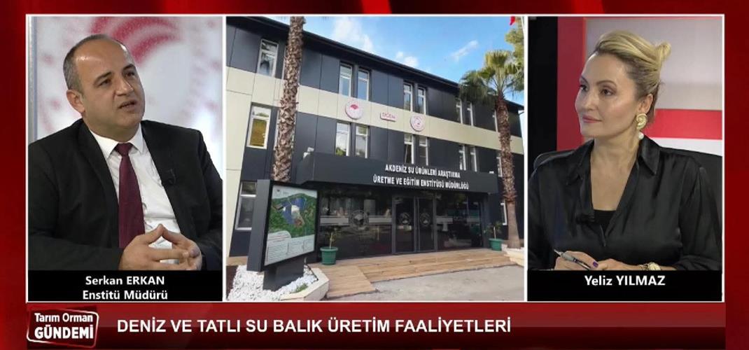 Enstitü Müdürümüz Serkan ERKAN Tarım TV’de Canlı Yayına Katıldı