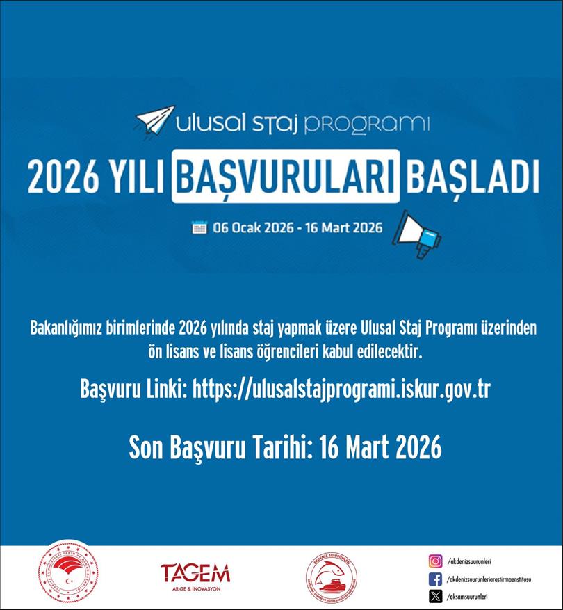 2026 YILI STAJ BAŞVURULARI
