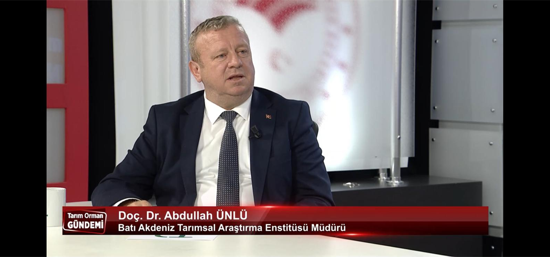 Enstitü Müdürümüz Doç. Dr. Abdullah ÜNLÜ Tarım TV’de Canlı Yayına Katıldı