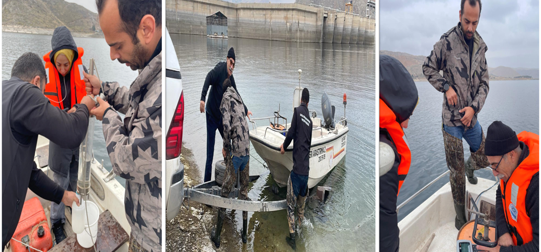 Keban Baraj Gölü 3. ve 6. Bölgede" Su Kalitesi Parametrelerinin Derinliğe Bağlı Değişiminin Aylık Olarak İzlenmesi" İsimli Projemizin Arazi Çalışmaları Devam Ediyor.