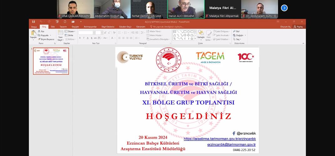 XI. Bölge Grup Toplantısı (BGT) 20 Kasım 2024 tarihinde Çevrim İçi Olarak Gerçekleştirilmiştir.