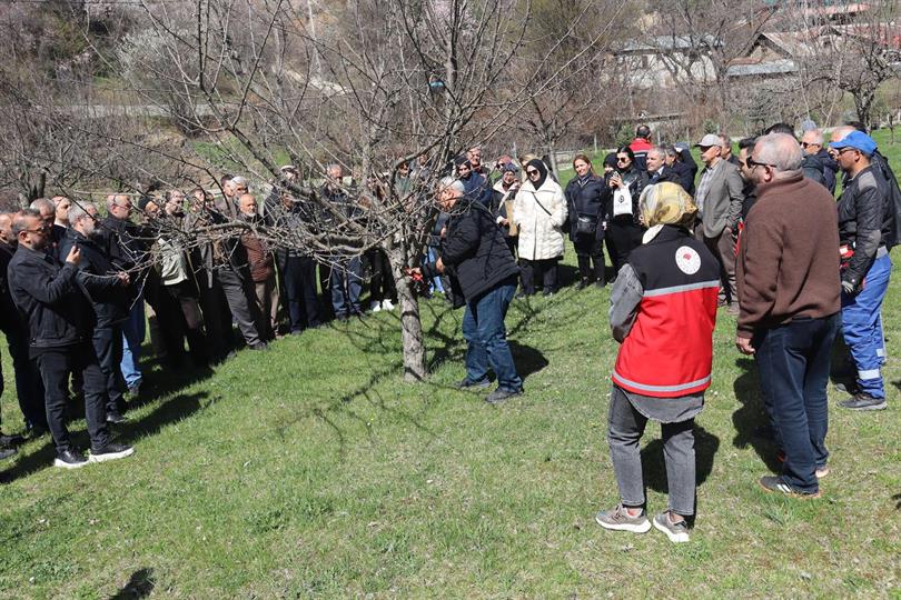 Gümüşhane'de Çiftçilerimize Yönelik Meyve Bahçelerinde Budama ve Bakım  Eğitimi Gerçekleştirildi