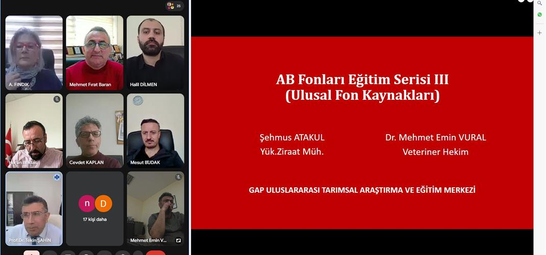 Ulusal ve Uluslararası Fon Kaynakları ve Proje Hazırlama Eğitim Serisini Tamamladık