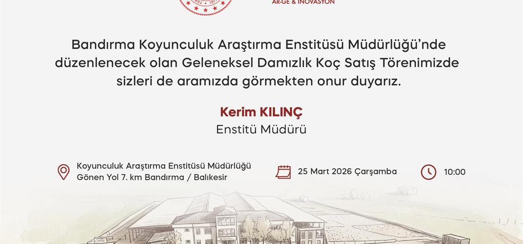 2026 Yılı Geleneksel Damızlık Koç Kataloğu Yayınlanmıştır