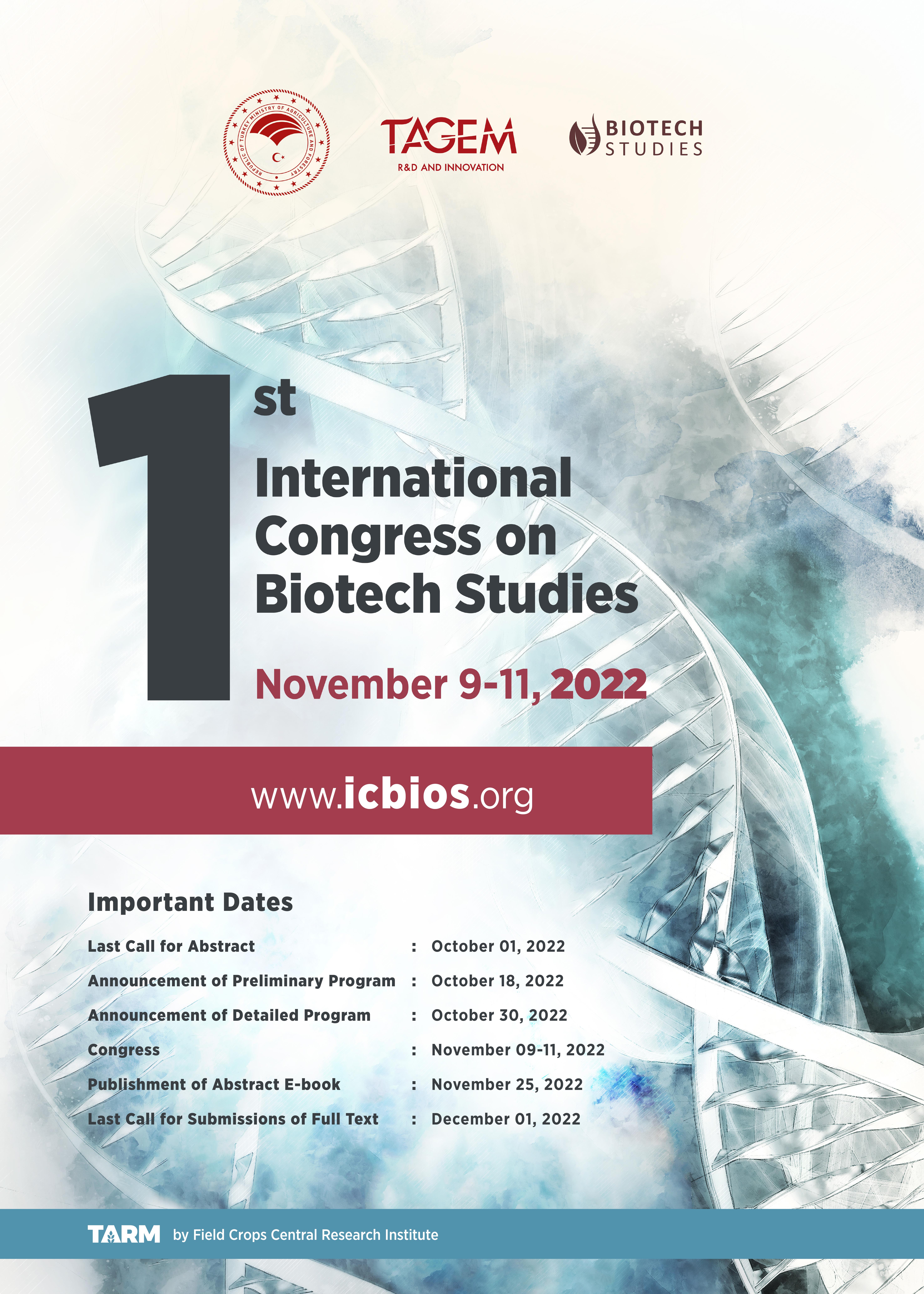 1st International Congress on Biotech Studies