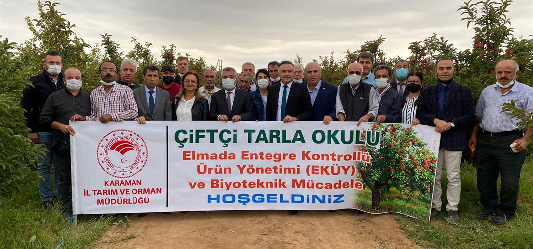 One of our institute's technical staff, Dr. Vildan Bozkurt, participated in the Farmer-Field School program organized by the Karaman  Directorate Provincial of Agriculture and Forestry on 23.09.2021